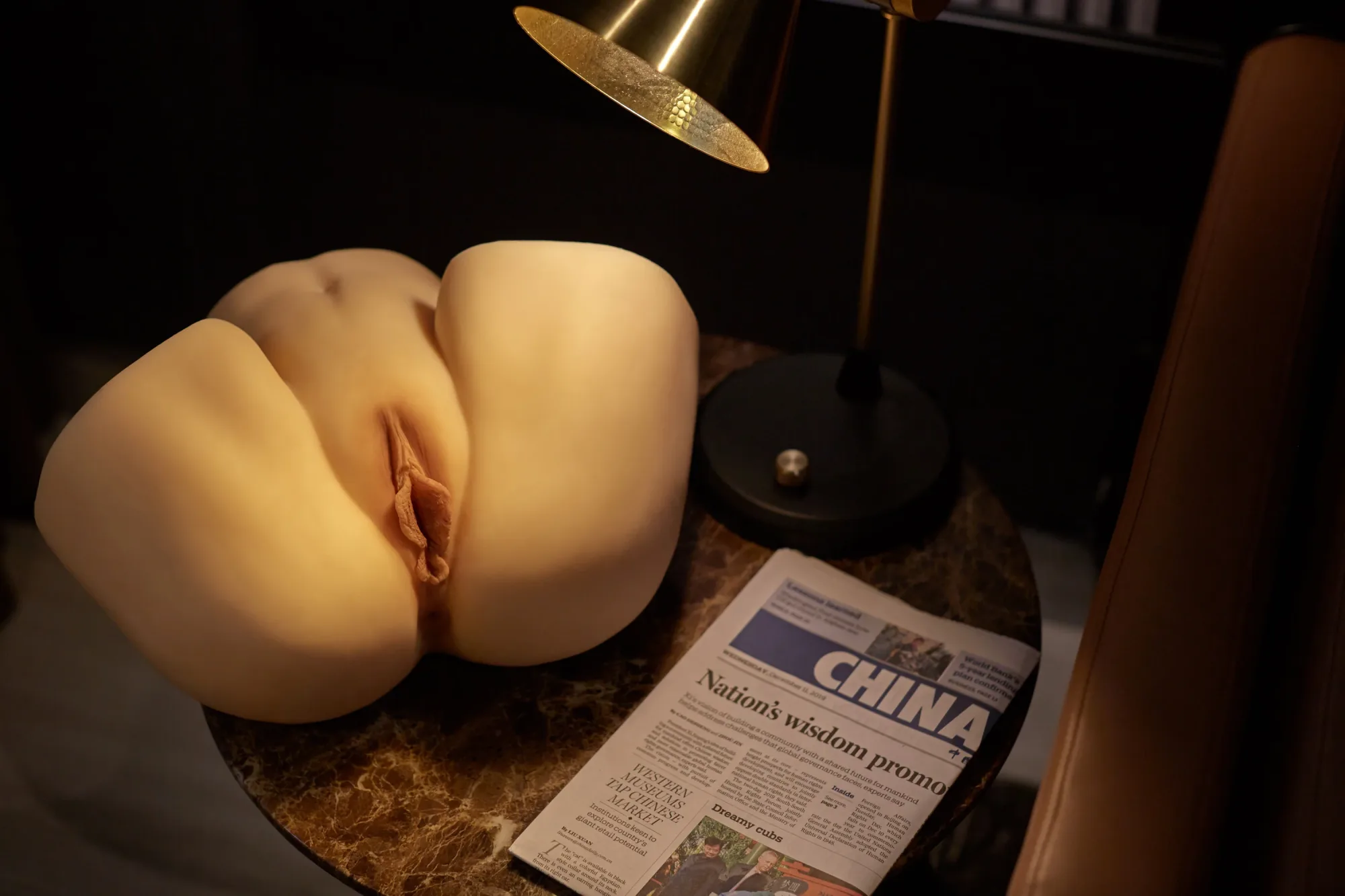Climax Doll Female TPE R4 Torso Butt Sex Doll Yellow Skin view 3