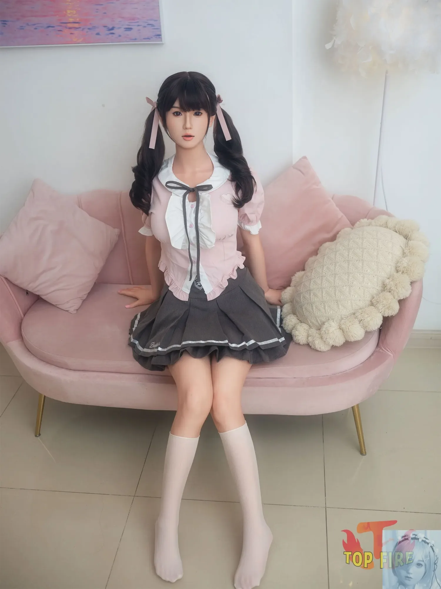TopFire 158cm D Cup Full Silicone Sex Doll Esther view 6