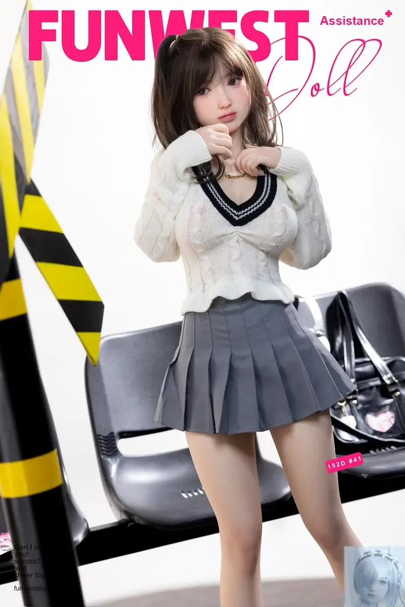 Funwest 152cm D Cup TPE Sex Doll Amy In White