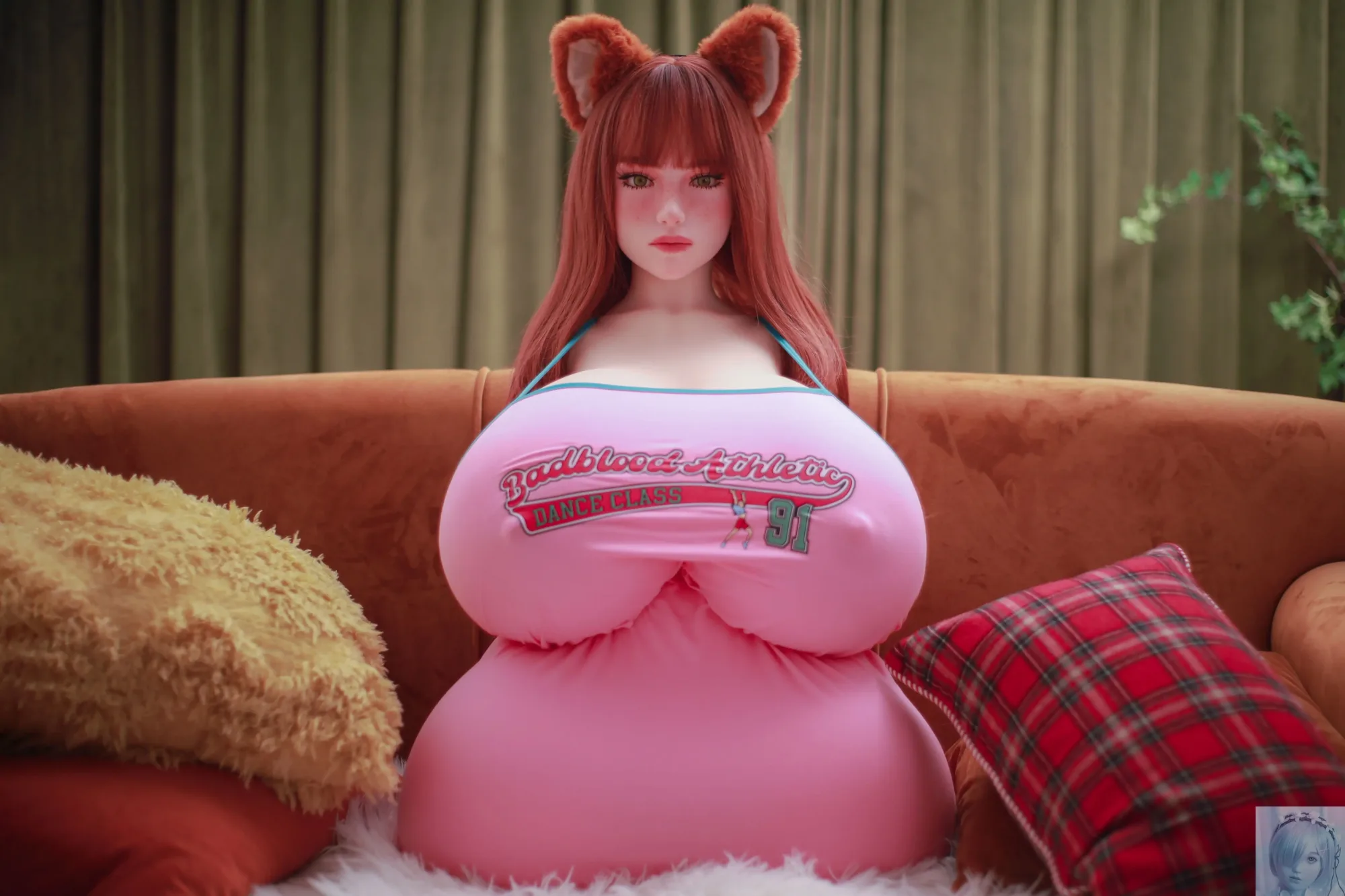 Climax Doll Female BW82 TPE Torso Huge Gel Breast Cinnamon view 6