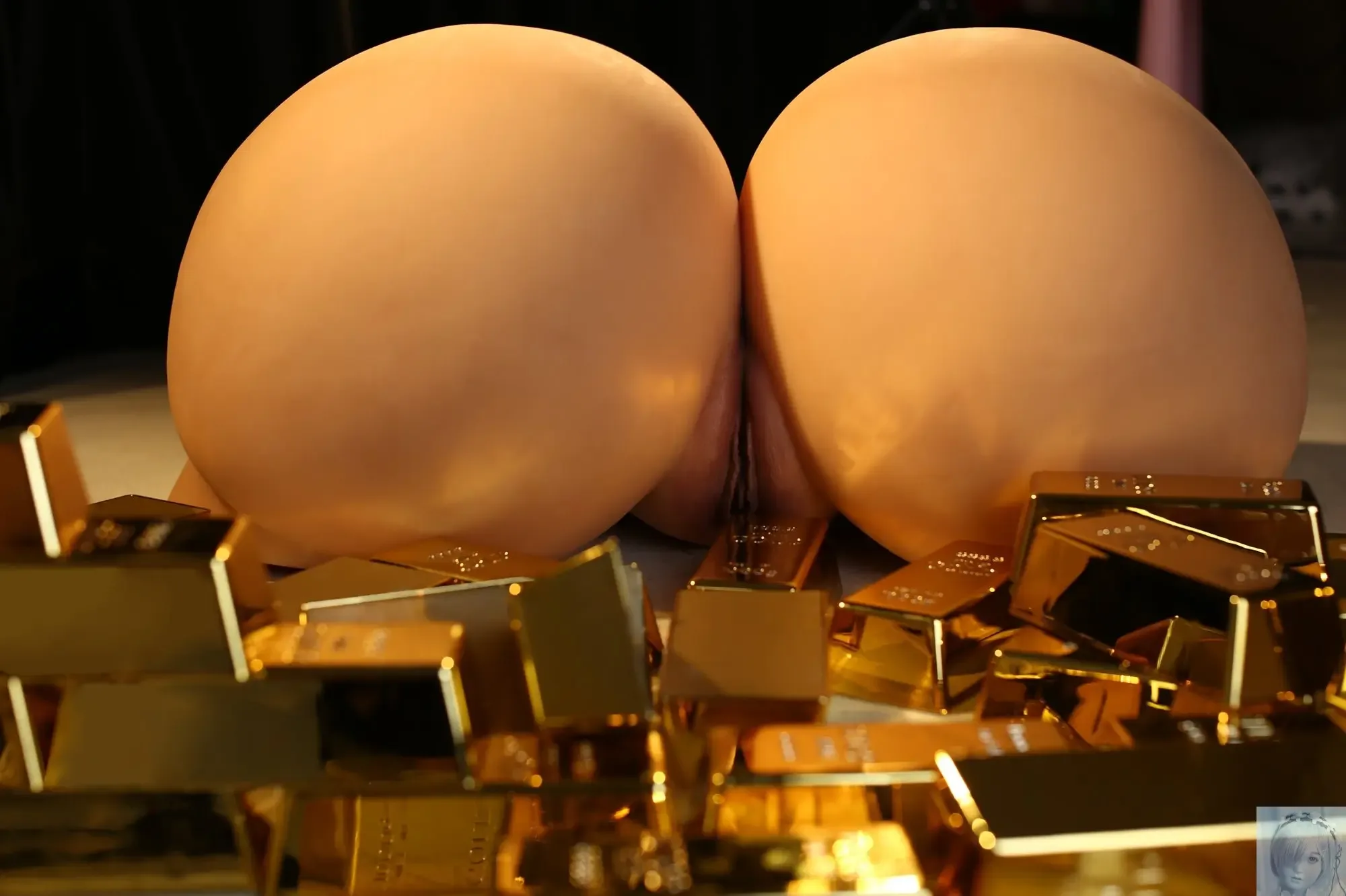Climax Doll Female TPE R3 Gold Big Butt(74cm width) Super Fat Big Butt view 3