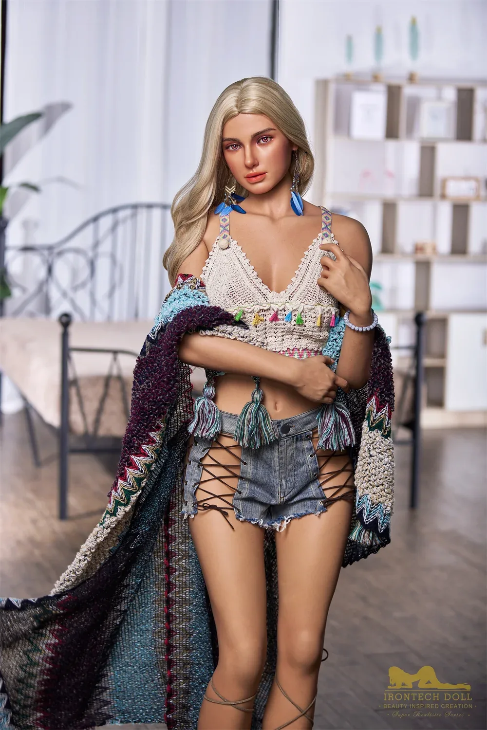 IronTech 168cm Silicone B Cup Sex Doll Luna Tanned Skin view 6