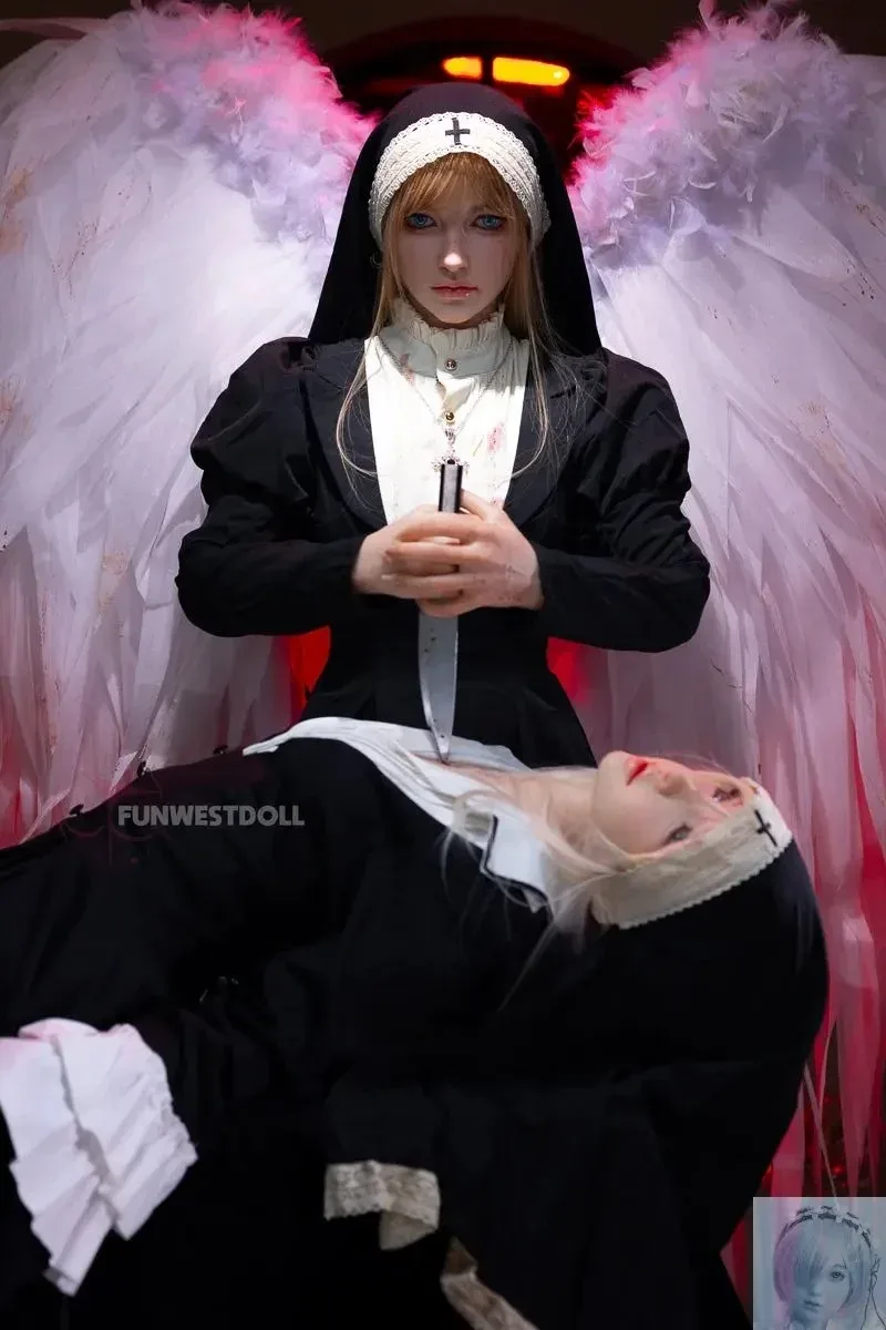 Funwest FS Series 159cm A Cup Full Silicone Sex Doll Giselle Halloween view 8