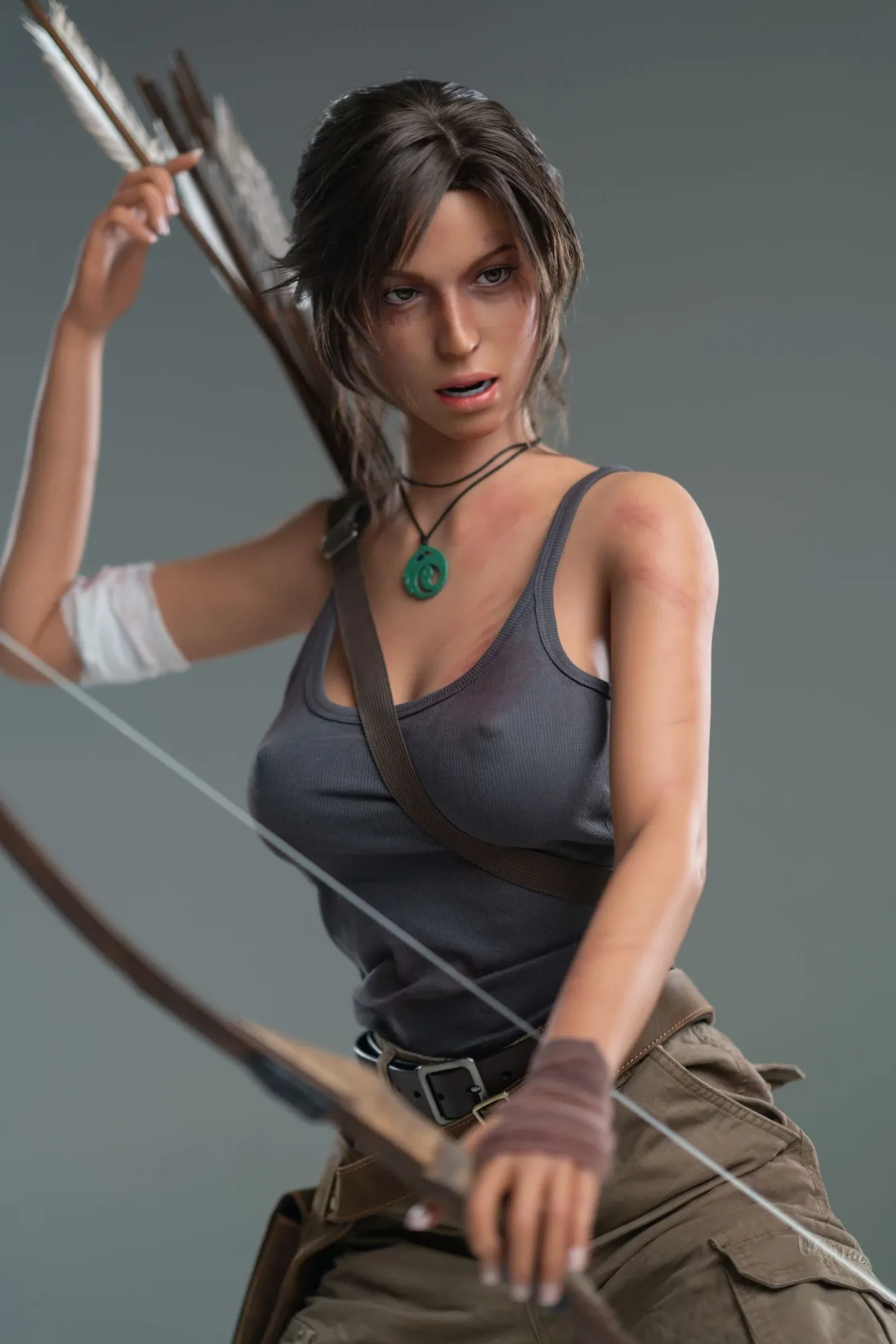 Game Lady Full Silicone 166CM E Cup Lara Dark Tan Skin view 6