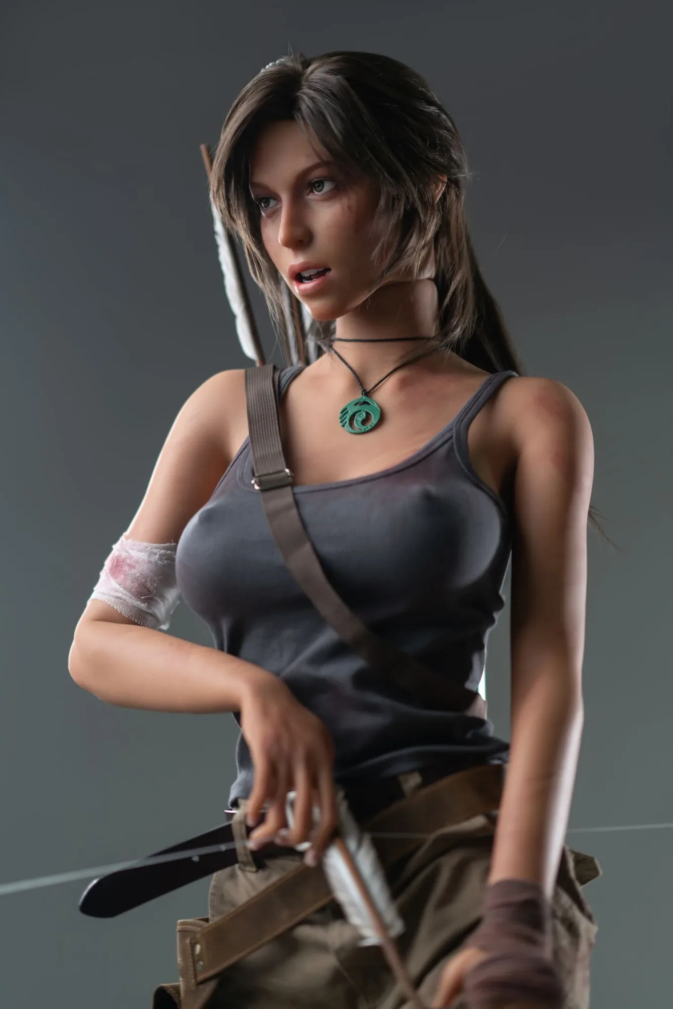 Game Lady Full Silicone 166CM E Cup Lara Dark Tan Skin view 4